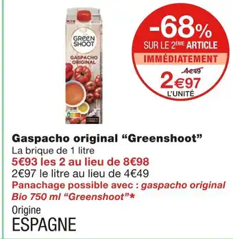 Monoprix Greenshoot Gaspacho original offre