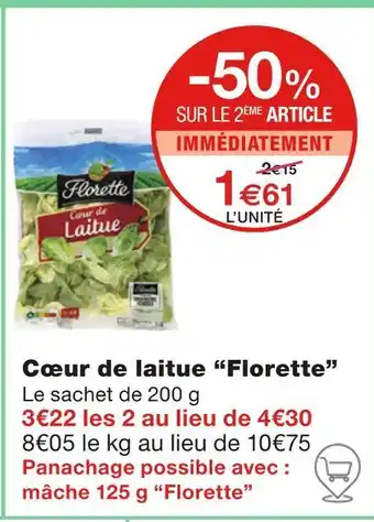 Monoprix Florette Cœur de laitue offre