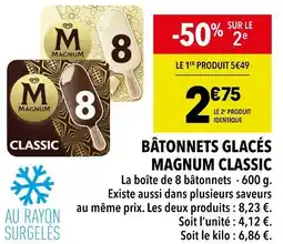 Supeco MAGNUM CLASSIC Bâtonnets Glacés offre