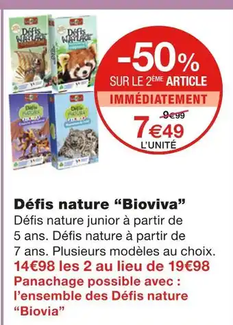 Monoprix Bioviva Défis nature offre