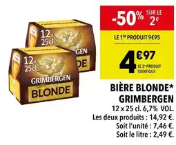 Supeco GRIMBERGEN BIÈRE BLONDE offre