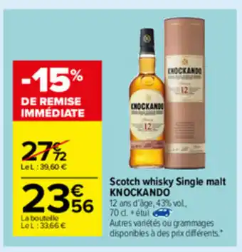 Carrefour Market Scotch whisky Single malt offre