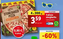 Lidl 4 pizzas margherita offre