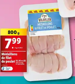 Lidl Médaillons de filet de poulet offre