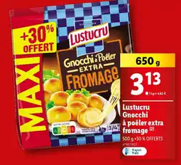 Lidl Lustucru Gnocchi à poêler extra fromage (2) offre