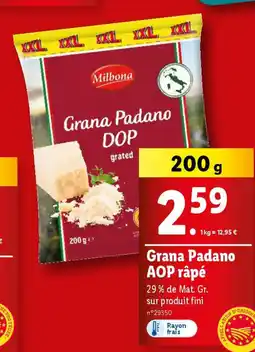 Lidl Grana Padano AOP râpé offre