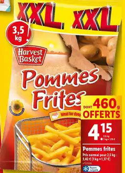 Lidl Pommes frites offre