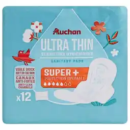 Auchan Supermarché 40% D'économie Sur Le 2Ème Au Choix Sur La Gamme Hygiène Féminine Auchan offre