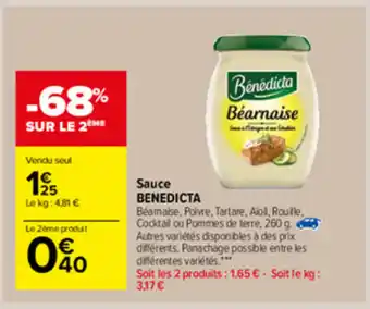 Carrefour Market Sauce Benedicta offre