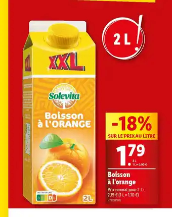 Lidl Boisson à l'orange offre
