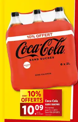 Lidl Coca-Cola sans sucres offre