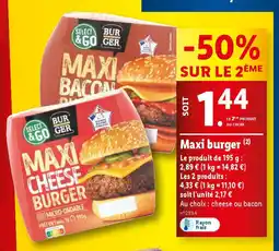 Lidl Maxi burger offre