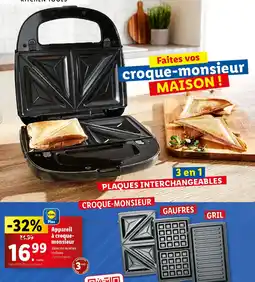 Lidl Appareil à croque- monsieur offre
