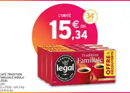 Intermarché CAFÉ TRADITION FAMILIALE MOULU LEGAL offre