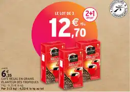 Intermarché CAFE REGAL EN GRAINS PLANTEUR DES TROPIQUES offre