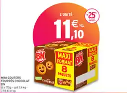 Intermarché MINI GOUTERS FOURRES CHOCOLAT BN offre