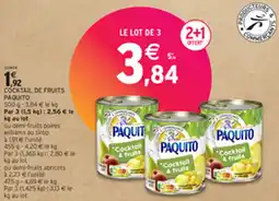 Intermarché COCKTAIL DE FRUITS PAQUITO offre