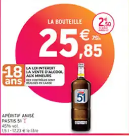 Intermarché APÉRITIF ANISE PASTIS 51 offre