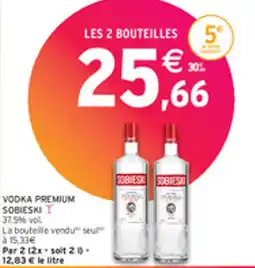 Intermarché VODKA PREMIUM SOBIESKI offre