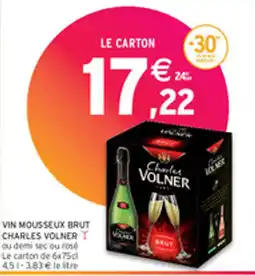Intermarché VIN MOUSSEUX BRUT CHARLES VOLNER offre