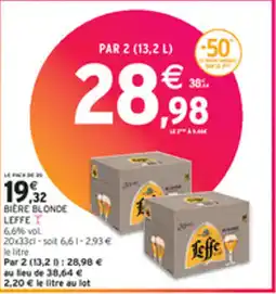 Intermarché BIERE BLONDE LEFFE offre