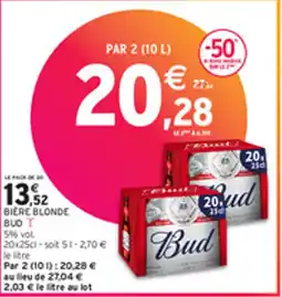 Intermarché BIERE BLONDE BUD offre