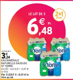 Intermarché EAU MINERALE NATURELLE GAZEUSE ST YORRE offre