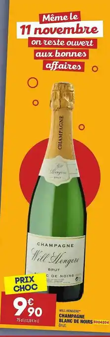 ALDI Champagne Blanc De Noirs Will Hengere® offre