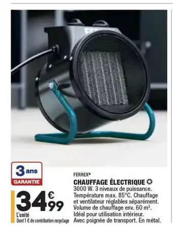 ALDI Chauffage électrique Ferrex® offre