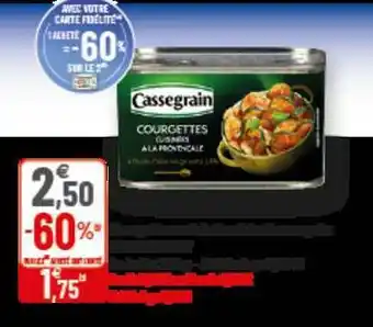 G20 Courgettes Cassegrain offre