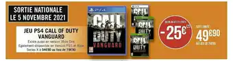 Géant Casino Jeu Ps4 Call Of Duty Vanguard offre