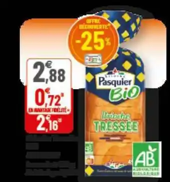 G20 Brioche Tressée Pasquier Bio offre