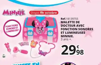 Malette De Docteur Avec Fonction Sonores Et Lumineuses Minnie