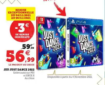 Super U Jeu Just Dance 2022 offre