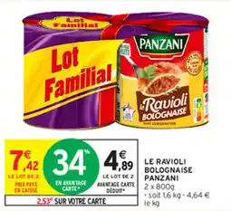 Intermarché LE RAVIOLI BOLOGNAISE PANZANI offre