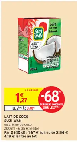 Intermarché LAIT DE COCO SUZI WAN offre