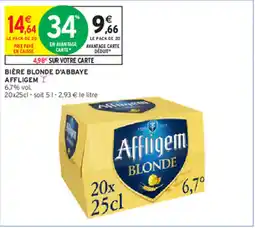 Intermarché BIÈRE BLONDE D'ABBAYE AFFLIGEM I offre