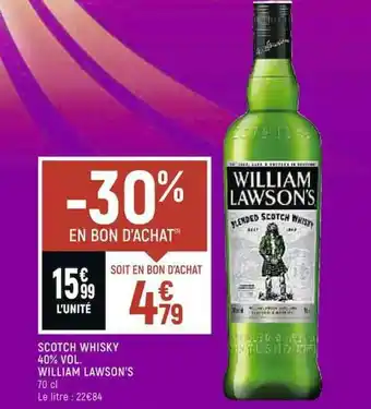 Casino Shop Scotch Whisky 40% Vol. William Lawson's offre