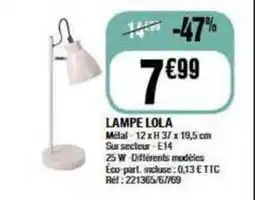 La Foir'Fouille LAMPE LOLA offre
