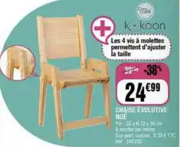 La Foir'Fouille CHAISE EVOLUTIVE NOE offre