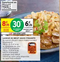 LANGUE DE BŒUF SAUCE PIQUANTE