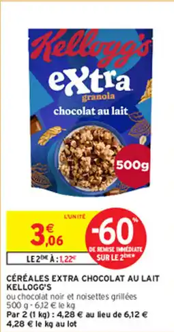 Intermarché Hyper CÉRÉALES EXTRA CHOCOLAT AU LAIT KELLOGG'S offre