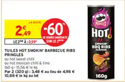 Intermarché Hyper TUILES HOT SMOKIN' BARBECUE RIBS PRINGLES offre