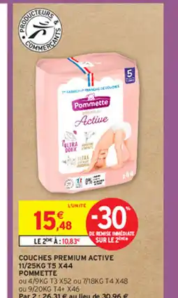 Intermarché Hyper COUCHES PREMIUM ACTIVE 11/25KG TS X44 offre