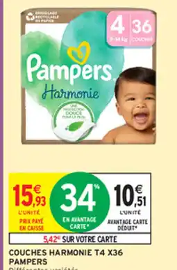 Intermarché Hyper COUCHES HARMONIE T4 X36 offre