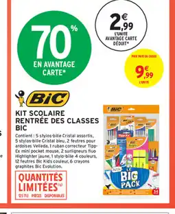 Intermarché Hyper KIT SCOLAIRE RENTRÉE DES CLASSES BIC offre