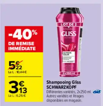 Carrefour Market Shampooing Gliss offre