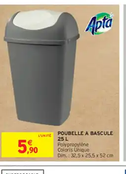 Intermarché Hyper POUBELLE A BASCULE offre