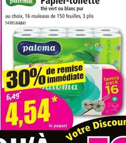 Norma paloma Papier-toilette offre