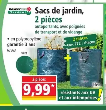 Norma Sacs de jardin, 2 pièces offre